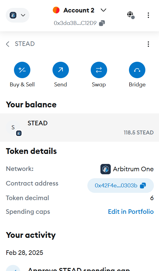 MesssSambo38713's tweet photo. Just bought $STEAD. I am Excited to be part of this journey. #STEAD @Official_STEAD https://t.co/Prgbr3VE3T