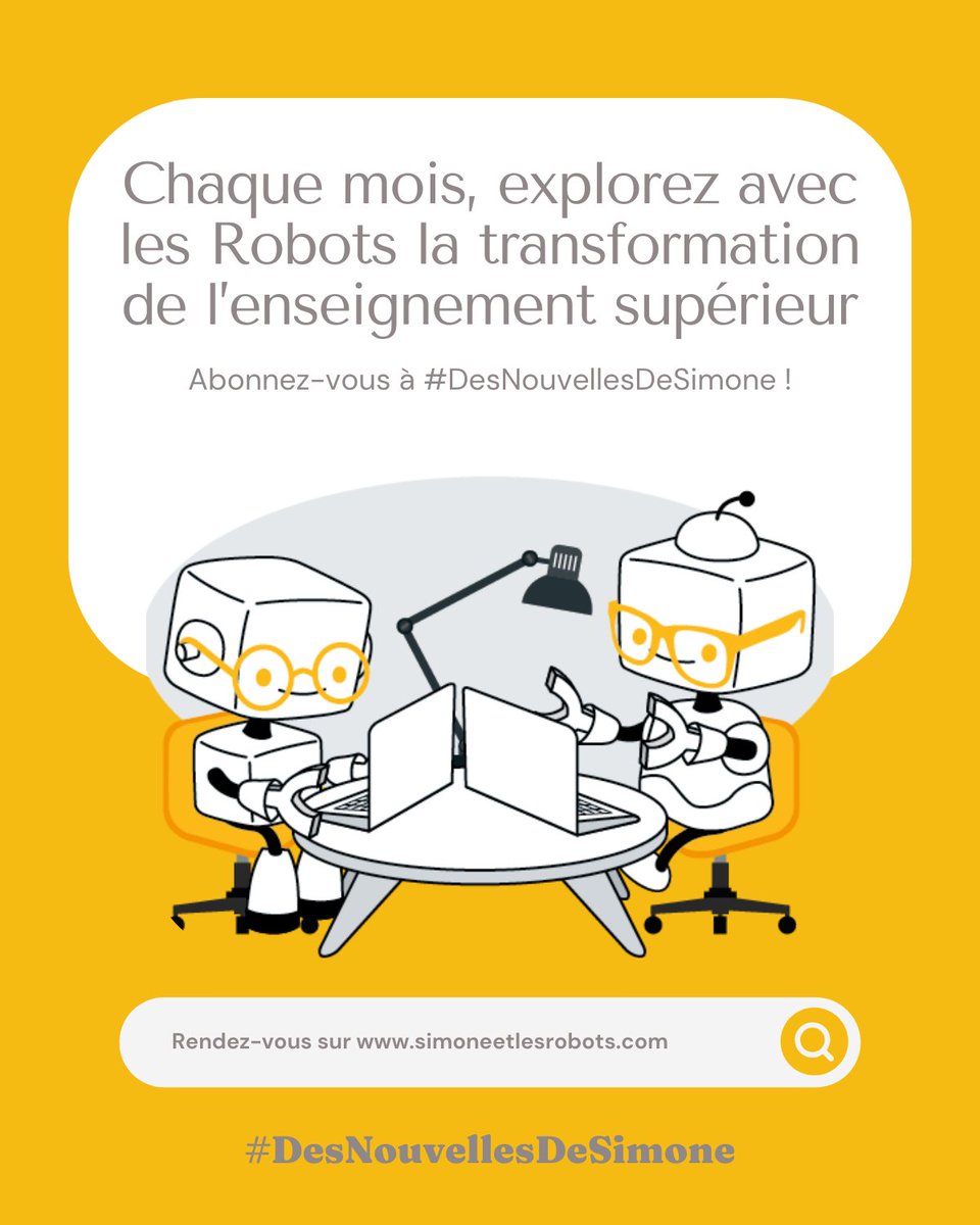 🚨 La newsletter Des Nouvelles de Simone est arrivée ! Ce mois-ci :

🤖 Un Sommet de l’IA qui réveille l’éducation

📽️ Focus sur RAGaRenn, une IA pensée pour l’université

🎙️ Rencontre avec Alex Nativelle, CEO de Brio

💌 Inscription ➡️ urlr.me/54ZAN8

#EdTech #IA
