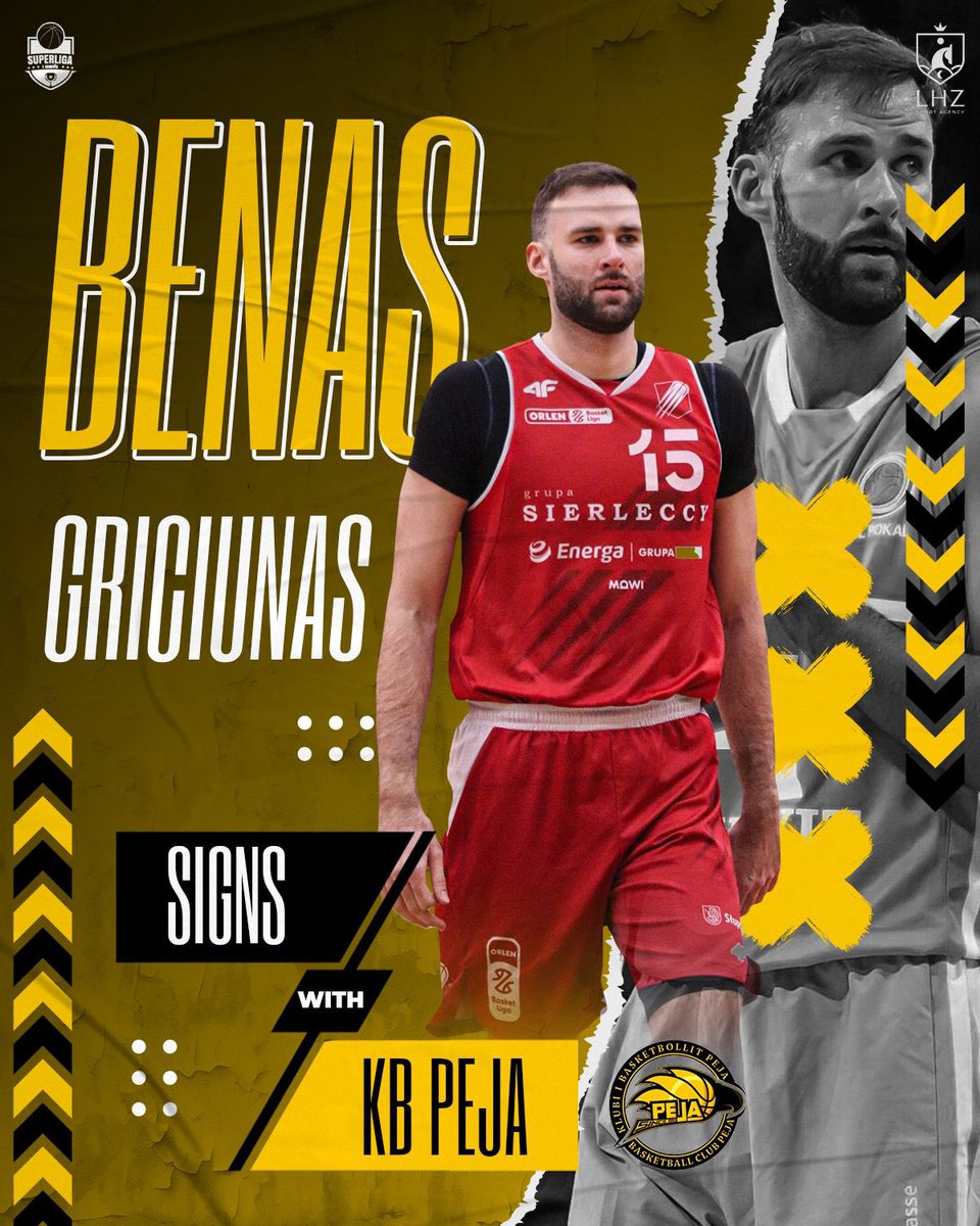 The Lithuanian big man, Benas Griciunas agrees on a deal with <a href="/KBPEJAOFFICIAL/">KB Peja</a> in Kosovo! Good luck Benas! #LhzSportAgency
