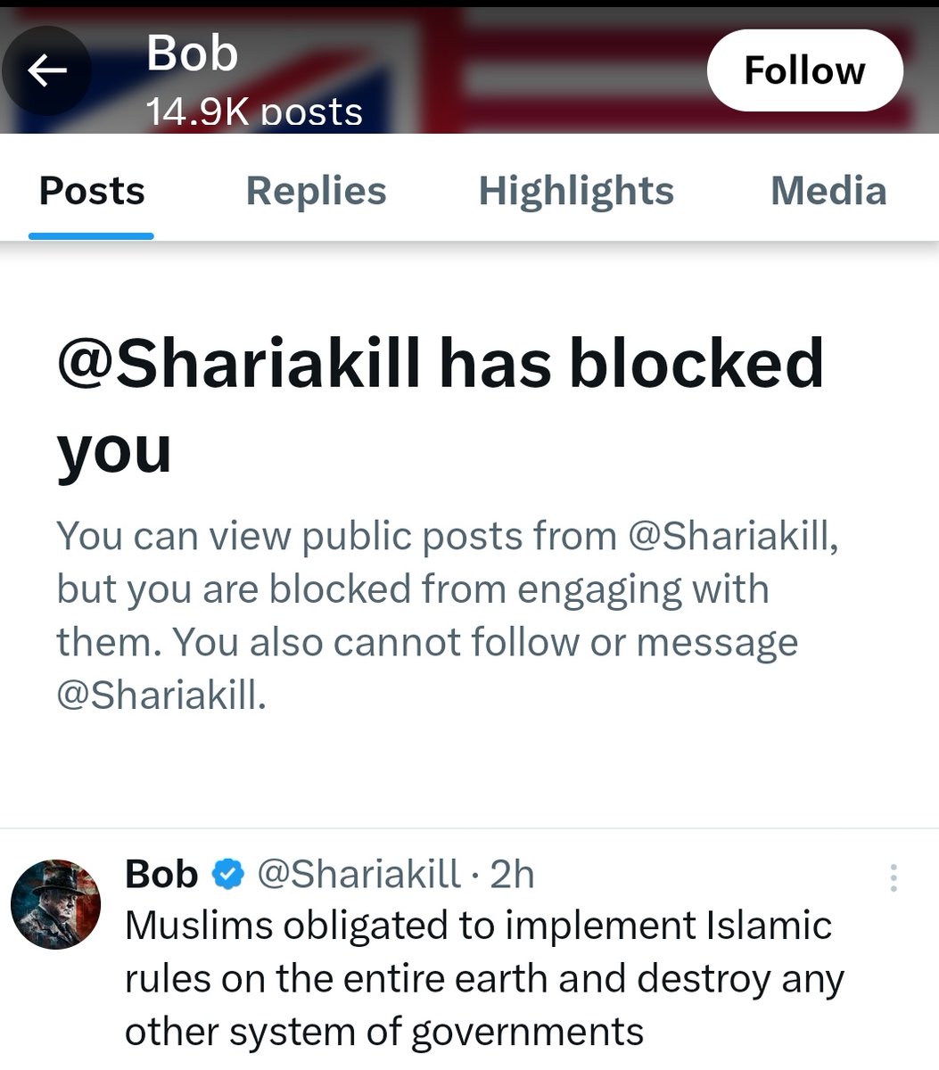 Another hatemonger blocked me🏆