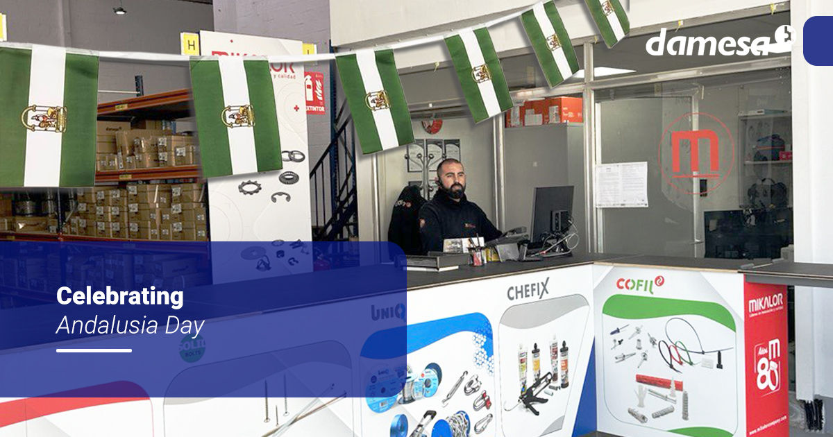 DamesaCompany's tweet photo. 🎉 𝗖𝗲𝗹𝗲𝗯𝗿𝗮𝘁𝗶𝗻𝗴 𝗔𝗻𝗱𝗮𝗹𝘂𝘀𝗶𝗮 𝗗𝗮𝘆 🎉

Today at @damesacompany we would like to take the opportunity to congratulate our colleagues from the 𝗦𝗲𝘃𝗶𝗹𝗹𝗲 𝗯𝗿𝗮𝗻𝗰𝗵 on this Andalusia Day. https://t.co/1uYXCzuh1m