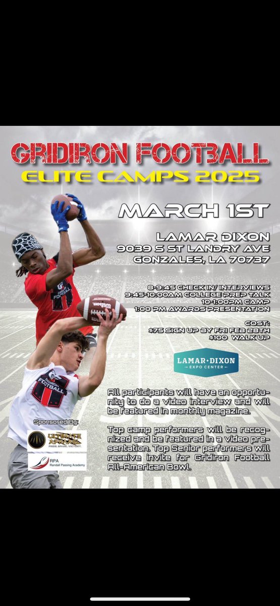 Coach Marcus and Coach Jace, big thanks for all the years.  Yep 🧊will be in the house Saturday March 1-25 ready to work🏈<a href="/MarcusRandall19/">Marcus Randall</a> <a href="/JaceLejeune/">Jace LeJeune</a> <a href="/SportsWorld84/">Vincent J. James</a> <a href="/LAvsAllYall/">Louisiana vs. All Y’all</a> <a href="/JeritRoser/">Jerit Roser</a> <a href="/samspiegs/">Sam Spiegelman</a> <a href="/RecruitLouisian/">Recruit Louisiana™️</a>