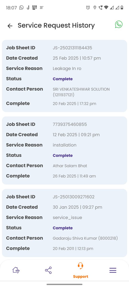 ravvaanilkumar's tweet photo. @Livpure_India Check the screenshot below, I have raised 3 SRs raised. For each SR you people took 10 days. How can someone stay without drinking water for 10 days. Please improve your service, if you want customers https://t.co/mhzDUaalwL