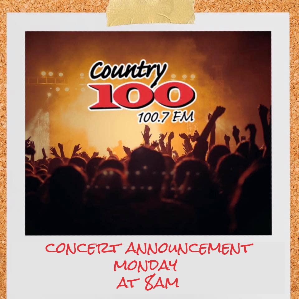 Another great show is headed our way; you won't want to miss it! 

🎤🤠 Tune in to the Country 100 Morning Show with Courtney Fielder on Monday, March 3rd at 8 AM to find out WHO's coming, WHERE they'll be performing, and WHEN you can see them live.