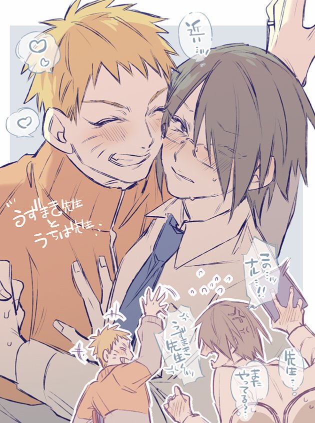 h_sketch1t's tweet photo. 林太郎さんの🍥🍅教師パロが可愛過ぎてFA描かせて頂きました…！ https://t.co/65KtxB8Pyr