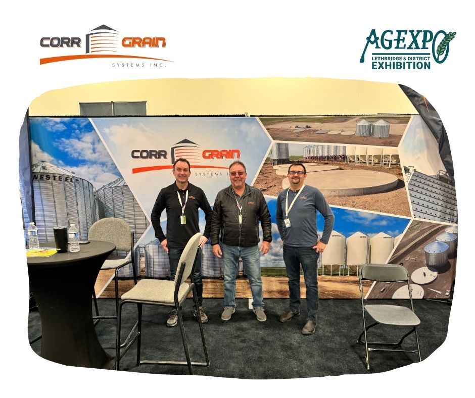 CorrGrain's tweet photo. The last two days have been incredible at AG EXPO & North American Seed Fair โso many great discussions with amazing visitors! Today is the final day of the show, and weโre here until 5:00 PM.
See you soon!
#AgExpoLethbridge #GrainStorage #FarmSmart #CORRGrain #AgSolutions https://t.co/CZWMJN5J6d