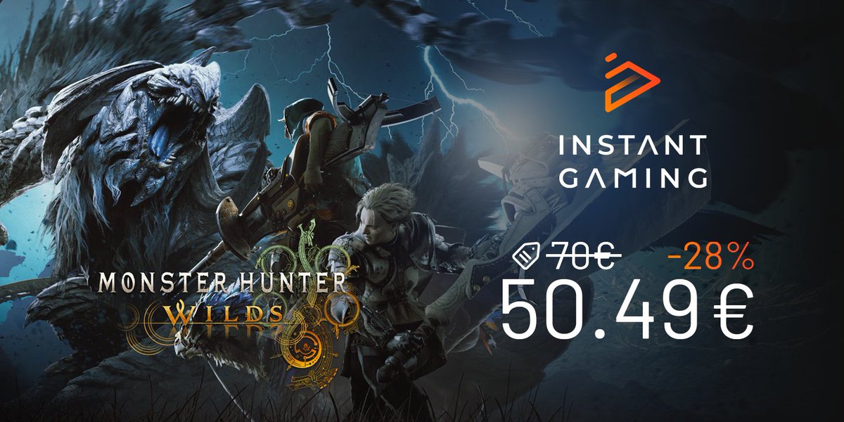 Olha olha mais um grande lançamento a um preço super baixo. Se gostas de caçar monstros então Monster Hunter Wilds é o jogo ideal pra ti
Deixa de ser pucee e clica aqui 
   👇👇
instant-gaming.com/pt/7930-compra…
e compra este e muitos outros a preços loucos
#ChupaAmore
#MonsterHunterWilds