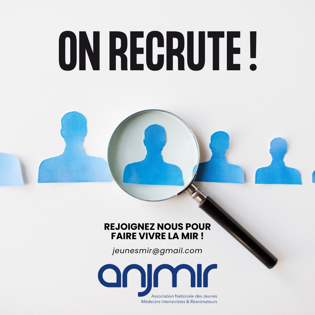 ANJMIR (@jeunesmir) on Twitter photo L’ANJMIR recrute toujours ! Alors si vous avez des idées pour faire vivre notre spécialité, souhaitez organiser les prochaines JJMIR, ou autre, n’hésitez pas !
Contactez nous pour en discuter ! L’ANJMIR recrute toujours ! Alors si vous avez des idées pour faire vivre notre spécialité, souhaitez organiser les prochaines JJMIR, ou autre, n’hésitez pas !
Contactez nous pour en discuter !