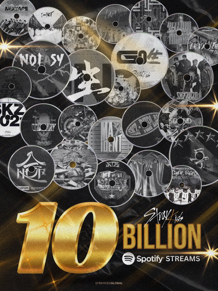 StrayKidsGlobal's tweet photo. #StrayKids has now surpassed 10 BILLION streams on Spotify – 2nd Male K-pop act, first and only 4th Generation Act, and overall 3rd Korean artist to achieve this!

Congratulations, @Stray_Kids! 👑

STRAY KIDS SPOTIFY 10 BILLION
#StrayKids_10BOnSpotify
#SKZ_10BillionStreams https://t.co/G96MT9Vqw1