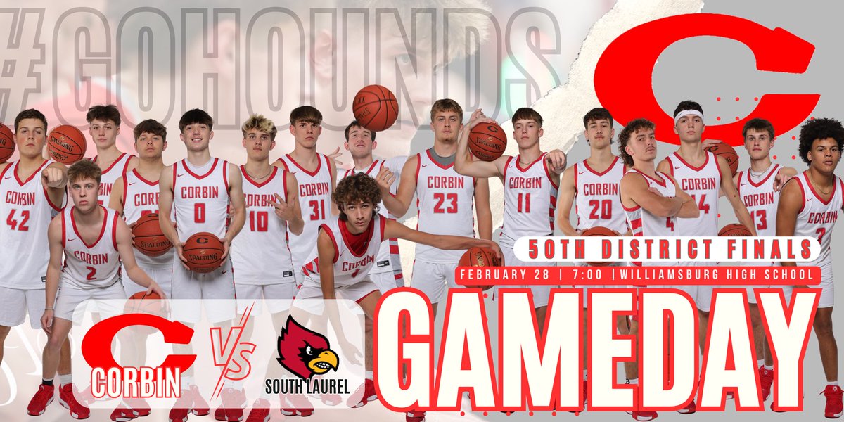 RedhoundHoops's tweet image. The Basketball-Hounds look to defend their 50th District title this evening. Make plans to come out &amp;amp; cheer them on to victory!! #GoHounds 🔴⚪️