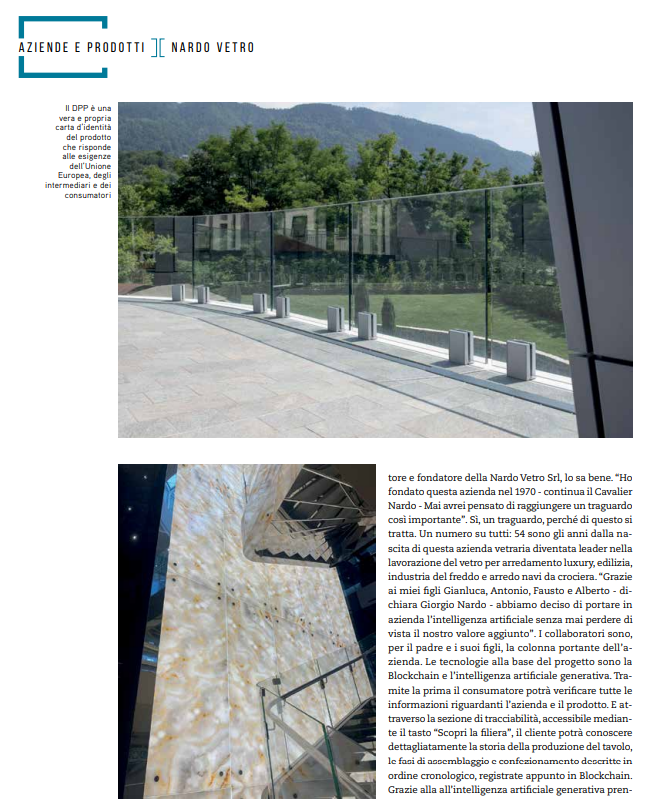 nardovetro's tweet photo. Rivista del Vetro è la principale fonte di informazione per tutti gli operatori del settore vetrario. 

Nell'uscita di febbraio-marzo viene riportato un articolo relativo al passaporto digitale con AI, all'Innovazione e alla trasparenza della Nardo-Vetro. https://t.co/jOcH4GBHJt