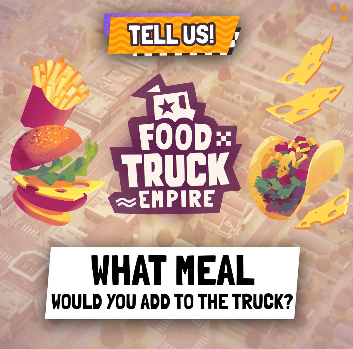 You're in charge of a food truck - what meal are you selling? 

Think big - it's not just burgers, bowls or pizzas! What would you like to see in the truck? 

Let us know in the comments!