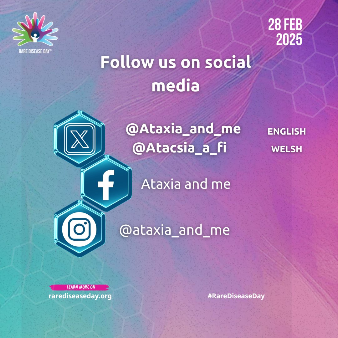 Ataxia_aware's tweet photo. We support #RareDiseaseDay (28th February)
Support our #FindYourPower #Ataxia awareness projects
https://t.co/bPJ0opbI84
#RareDisease #Charty based in Wales with a Global following via #SocialMedia https://t.co/nD3OvpHV8E
