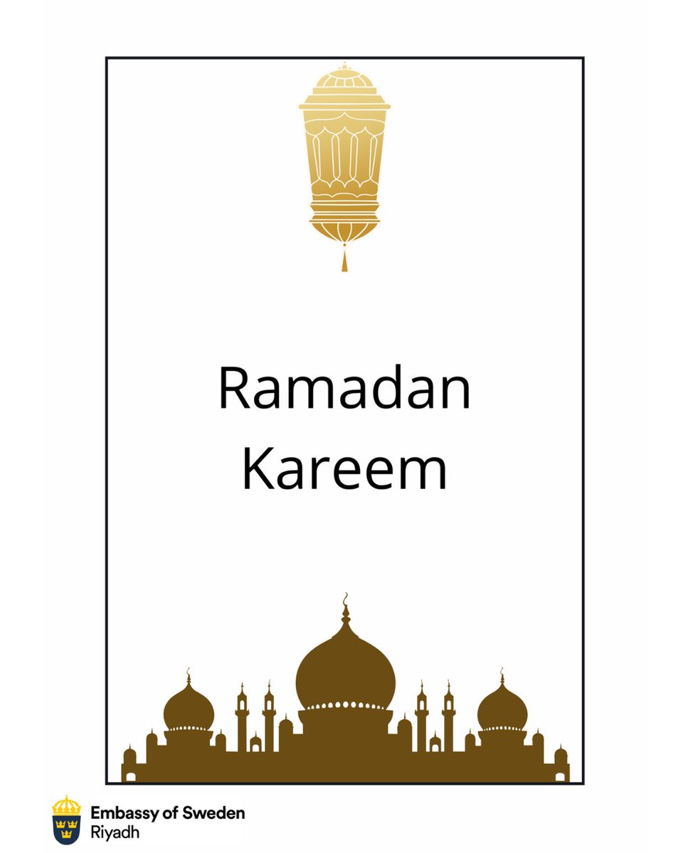 تتمنى سفارة السويد بالرياض للجميع رمضان مبارك🌙

The Embassy of Sweden in Riyadh wishes
🌙you all Ramadan Kareem