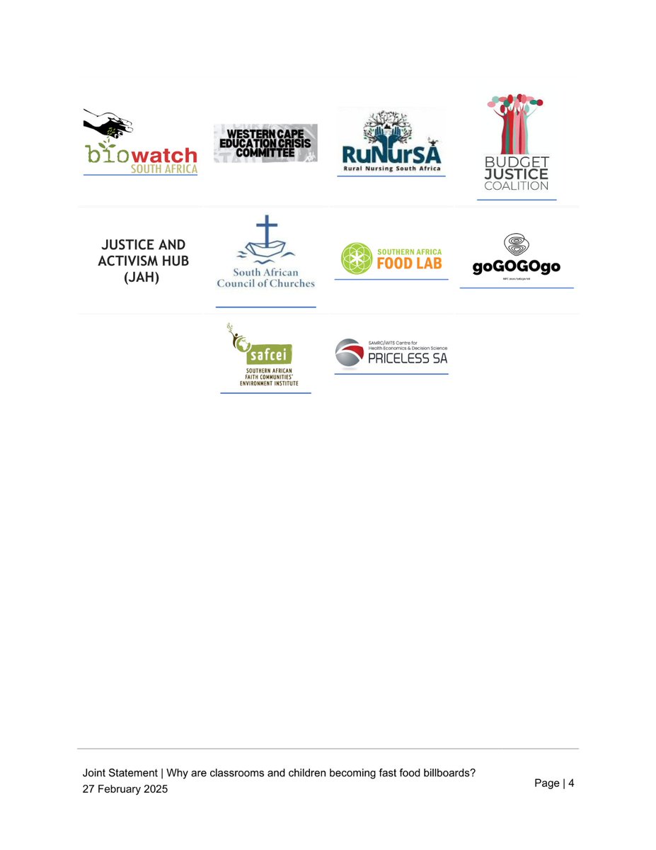 growgreatza's tweet photo. [JOINT STATEMENT] Calls for the @DBE_SA to protect children from the marketing of products that are harmful to their health. https://t.co/hEn1QYt3UQ