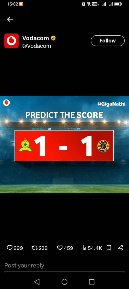 NtombeLong's tweet photo. @Vodacom @KaizerChiefs https://t.co/p5Ty2B8bei