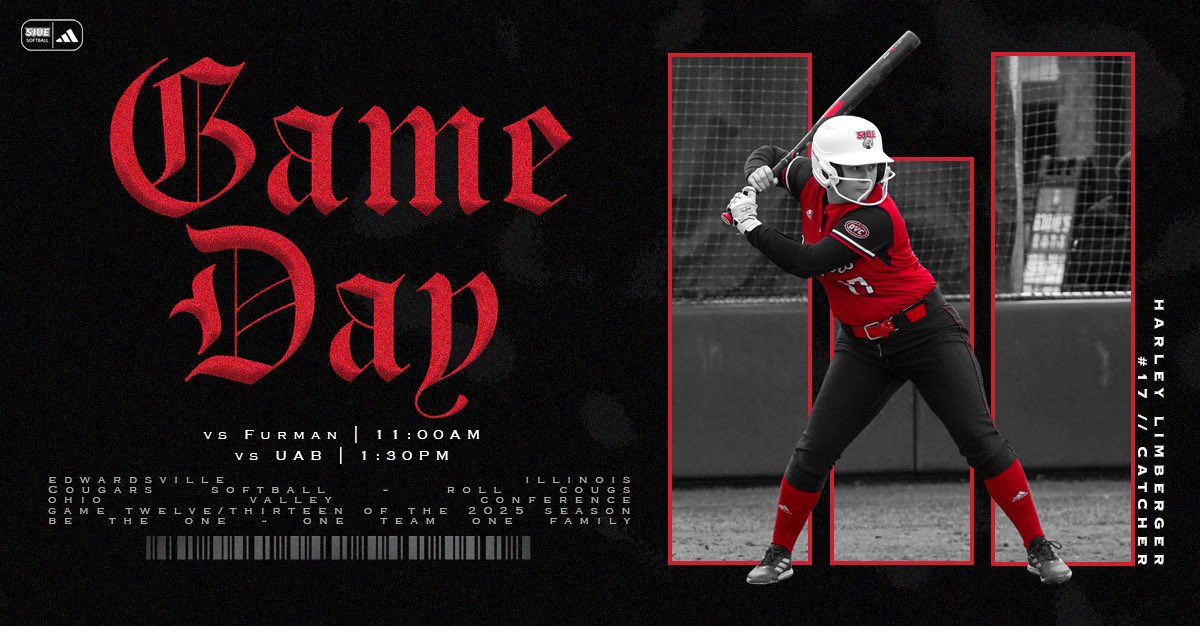 Starting off in Alabama!👊
🆚 Furman
⏰ 11:00AM

🆚 UAB
⏰ 1:30PM
📍Tuscaloosa, AL
🔗 linktr.ee/siuesoftball for live stats &amp; more!

#RollCougs | #OneTeamOneFamily