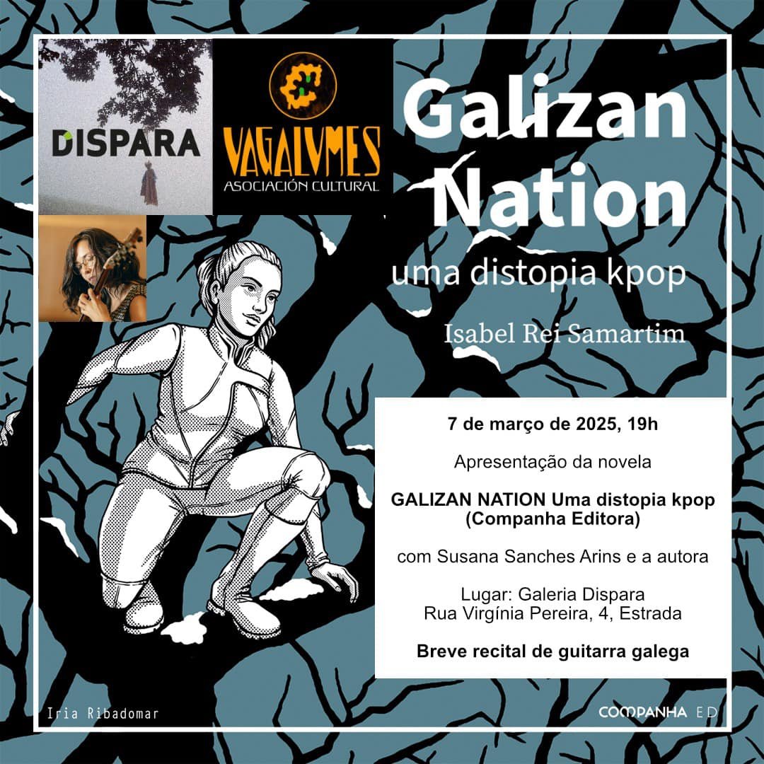 Isabel Rei Samartim🎗 (@isabelreibr) on Twitter photo Na próxima sexta-feira, dia 7, a #GalizanNation apresenta-se na terra que viu nascer e crescer a sua autora. Vai estar muito bem acompanhada da <a href="/lg_casulos/">a dedoscomovermes</a> e do David Otero! A <a href="/TabeirosMontes/">A. C. Vagalumes de Tabeirós-Terra de Montes</a> organiza o evento na galeria Dispara. Como vem sendo habitual, haverá um breve recital Na próxima sexta-feira, dia 7, a #GalizanNation apresenta-se na terra que viu nascer e crescer a sua autora. Vai estar muito bem acompanhada da <a href="/lg_casulos/">a dedoscomovermes</a> e do David Otero! A <a href="/TabeirosMontes/">A. C. Vagalumes de Tabeirós-Terra de Montes</a> organiza o evento na galeria Dispara. Como vem sendo habitual, haverá um breve recital