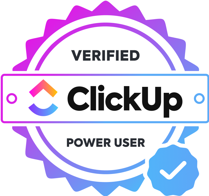 Ha costado lo suyo pero, ¡Ya soy un usuario avanzado de <a href="/clickup/">ClickUp</a>  verificado! clickup.com/verified-power…