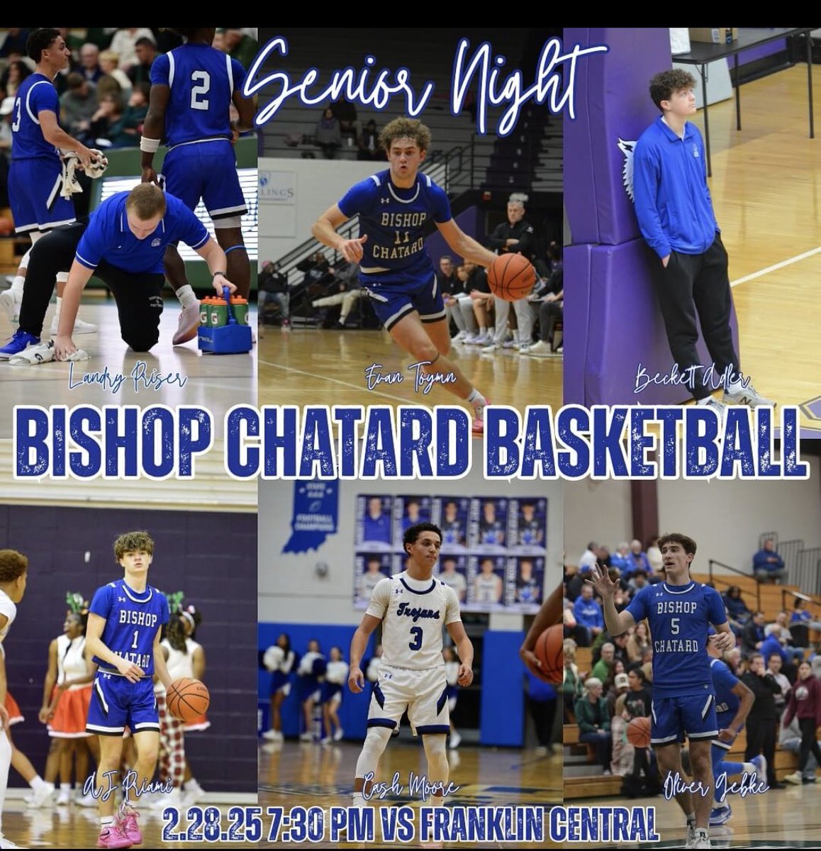 Bishop Chatard Boys Basketball (@bctrojanbb) on Twitter photo We love our seniors! Come support our Trojans and celebrate our basketball seniors tonight!
It is Game Day!!
#GoTrojans
<a href="/BCHSAthletics/">Bishop Chatard Athletics</a>
<a href="/LadyTrojansGBB/">Bishop Chatard Girls Basketball</a>
<a href="/BishopChatardHS/">Bishop Chatard High School</a> We love our seniors! Come support our Trojans and celebrate our basketball seniors tonight!
It is Game Day!!
#GoTrojans
<a href="/BCHSAthletics/">Bishop Chatard Athletics</a>
<a href="/LadyTrojansGBB/">Bishop Chatard Girls Basketball</a>
<a href="/BishopChatardHS/">Bishop Chatard High School</a>