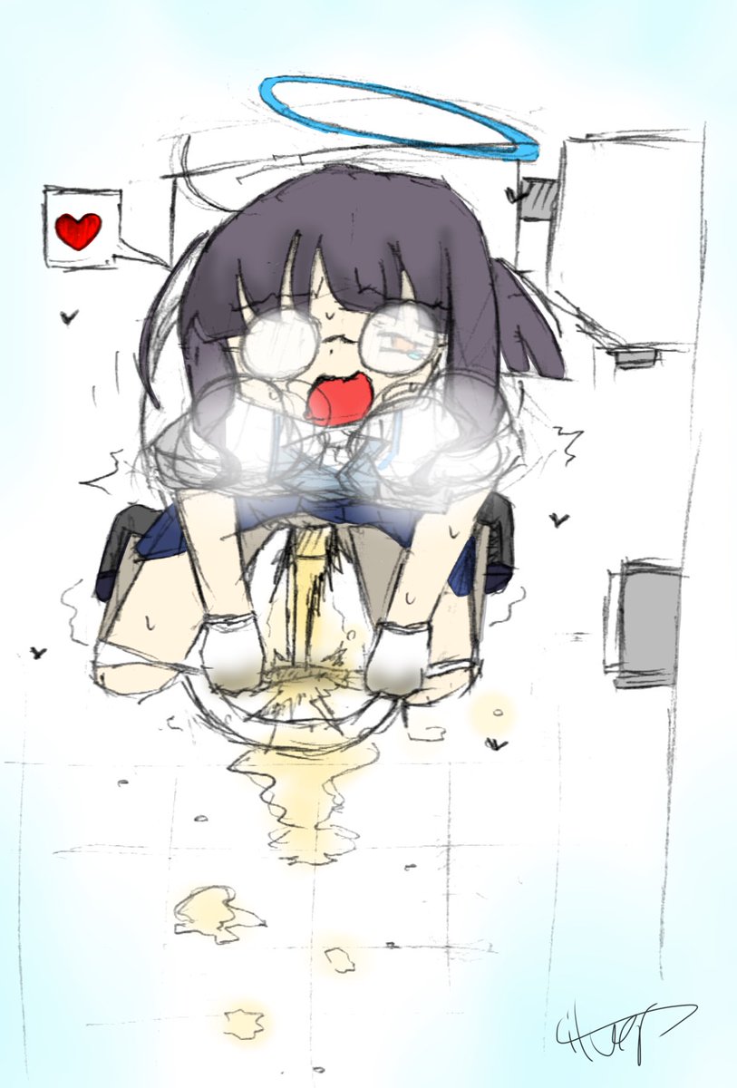 【R18】ミレモブ駆け込み限界放尿 #ブルアカ