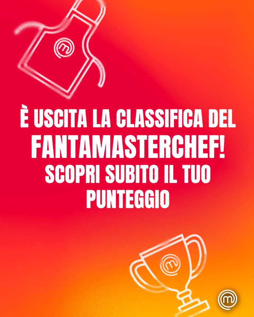 🚨 CLASSIFICA FINALE DEL #FANTAMASTERCHEF È ONLINE 🚨 Andate su fanta-masterchef.it e scoprite la vostra posizione finale! Quindi, com'è andata? 🤩 #MasterChefIt #adv