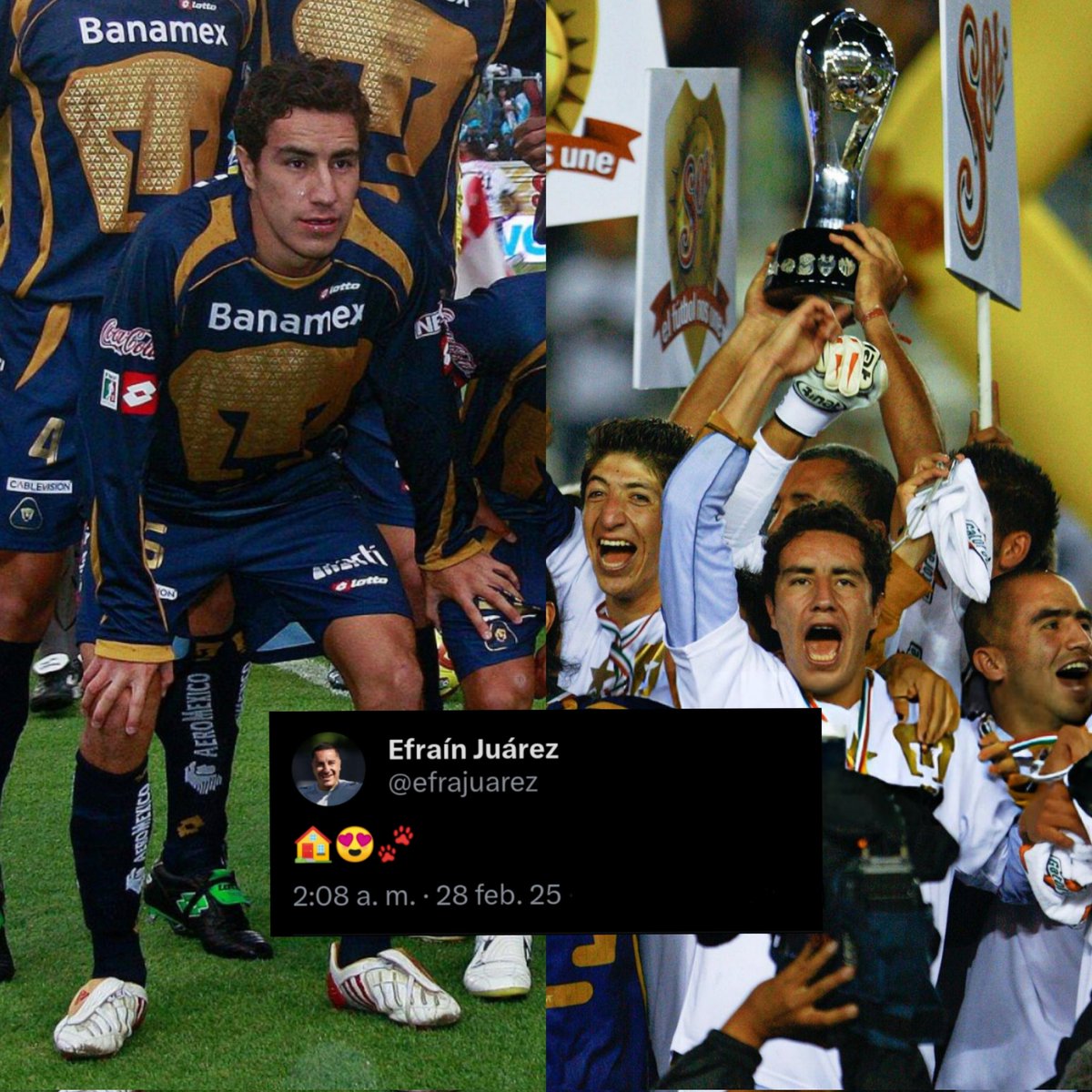 SomosAnalistas_'s tweet photo. REGRESA A CASA 😍🐾

Efraín Juárez confirma que será nuevo técnico de SUS PUMAS

La mejor noticia de Pumas en el torneo https://t.co/BmoKKOusbN