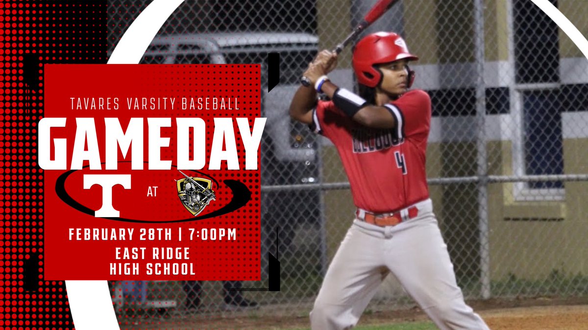 ‼️DAWGS GAMEDAY‼️

The Dawgs look to win the week tonight against county rival East Ridge in a JV &amp; Varsity matchup between the Dawgs and the Knights! 🔴⚪️

⚾️: THS @ ERHS
⏰: JV 4:30 PM/Varsity 7:00 PM
📍: ERHS

#ProveThemWrong #TavaresBaseball