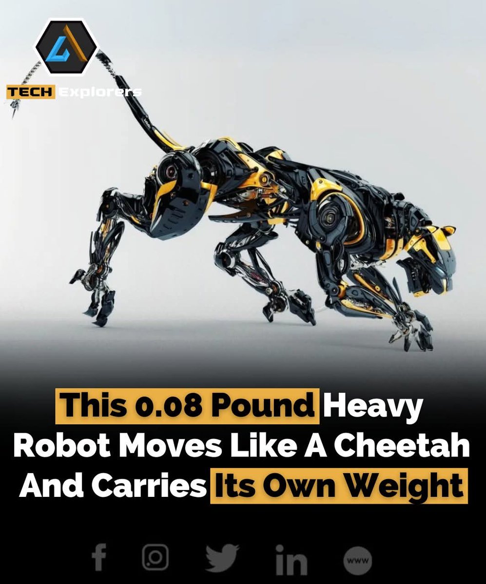 themestimes's tweet image. Researchers have created an H-shaped bionic piezoelectric robot (H-BPR) that mimics a cheetah&apos;s running style using piezoelectric beams, combining speed and agility.

Weighing 38 grams, the robot moves and turns by adjusting voltage

#BionicRobot #PiezoelectricTech