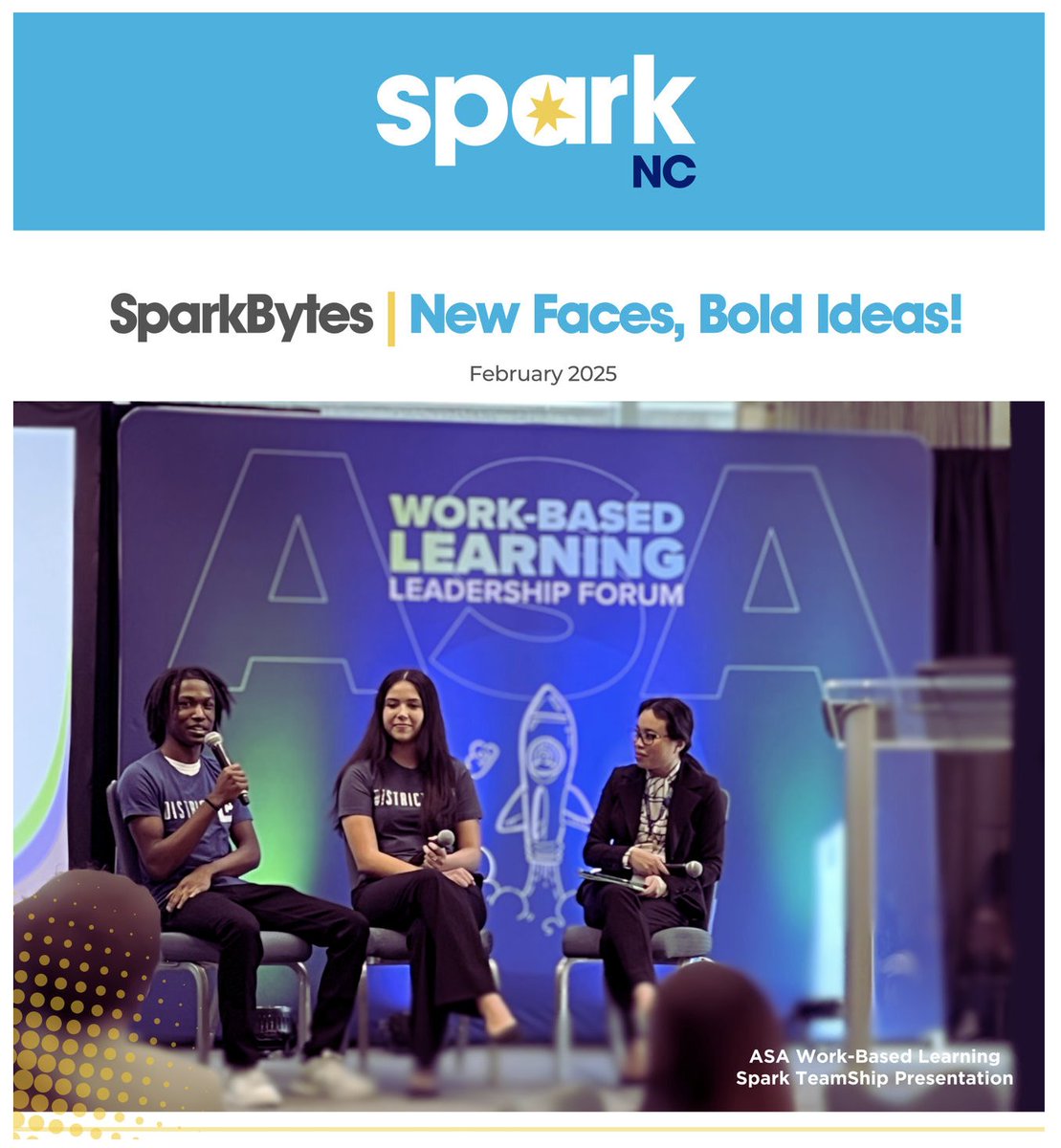 sparknc (@wearesparknc) on Twitter photo Hot off the press! Just in time for winter to fade and spring to bloom… Check out February’s Sparkbytes – New Faces, Bold Ideas! Meet our newest team members & relive the excitement of our Hackathon!
Read more: bit.ly/SparkbytesFebr… #TechEducation
<a href="/lynn_moody/">Lynn Moody</a> <a href="/DanaMBrinson/">Dana Brinson</a> Hot off the press! Just in time for winter to fade and spring to bloom… Check out February’s Sparkbytes – New Faces, Bold Ideas! Meet our newest team members & relive the excitement of our Hackathon!
Read more: bit.ly/SparkbytesFebr… #TechEducation
<a href="/lynn_moody/">Lynn Moody</a> <a href="/DanaMBrinson/">Dana Brinson</a>
