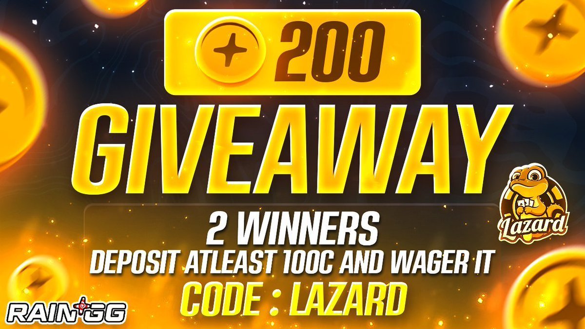 lazard2209's tweet image. 💰200 RAINGG GIVEAWAY!
✅RT + TAG 1 (RANDOM RT 20)
🪙Deposit 100 and wager it
🦎rain.gg/r/Lazard
ℹ️Check the website to combine 1000 LB
lazardrewards.com
🚨Proof in discord
⌛️12-3 last day!
#giveaway #csgoskin #CSGO #CS #CS2Giveaway #GiveawayAlerts