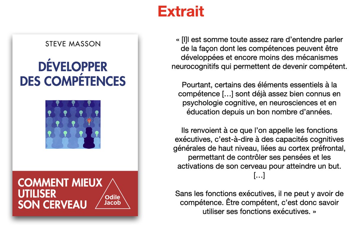 Steve Masson (@stevemasson) on Twitter photo Pour clôturer ma série de vidéos sur les fonctions exécutives et le développement de compétences, je vous propose un court extrait de mon livre « Développer des compétences : comment mieux utiliser son cerveau ».
Vidéo : youtube.com/shorts/fOk4a6G… Pour clôturer ma série de vidéos sur les fonctions exécutives et le développement de compétences, je vous propose un court extrait de mon livre « Développer des compétences : comment mieux utiliser son cerveau ».
Vidéo : youtube.com/shorts/fOk4a6G…