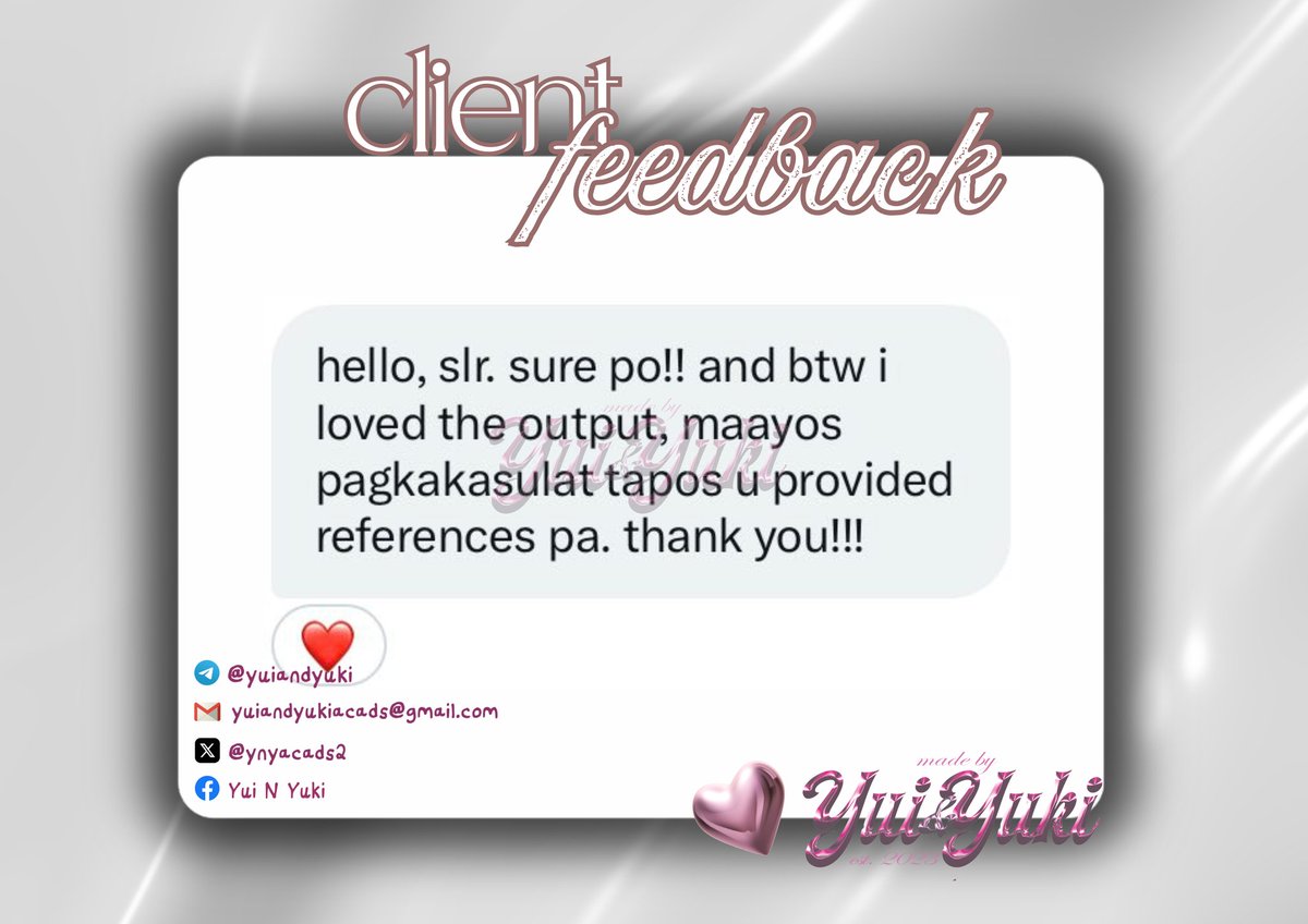yny's feedback corner ᯓᡣ𐭩 tweet media