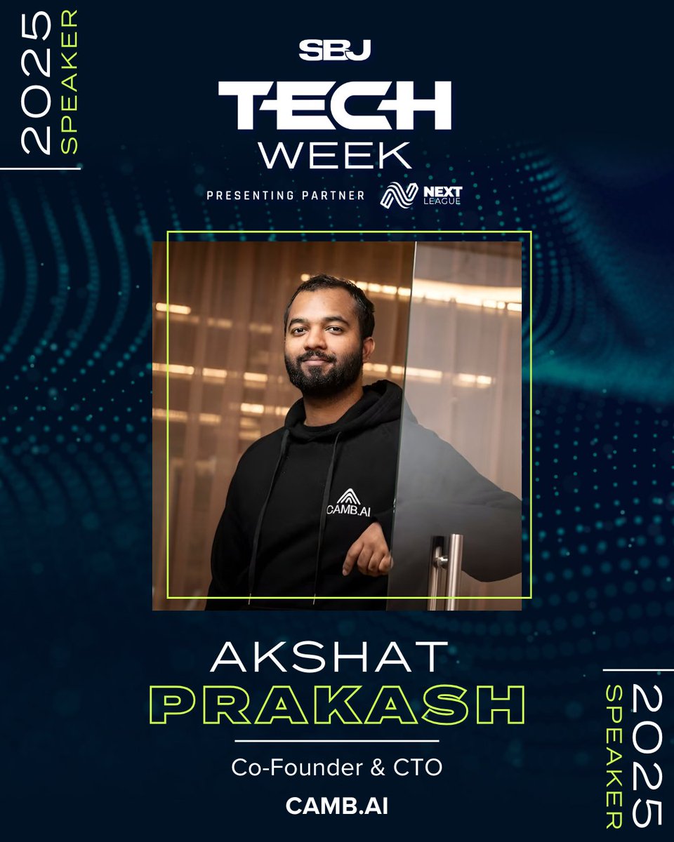 useCamb_AI's tweet image. Camb.AI will be at @SBJ Tech Week in New York City! 🚀

Recognised as one of 10 most innovative sports tech companies at this year’s #SBJTechWeek, our CTO &amp;amp; Co-founder, Akshat Prakash, will be taking the stage for a panel on fan engagement technology, where he’ll…
