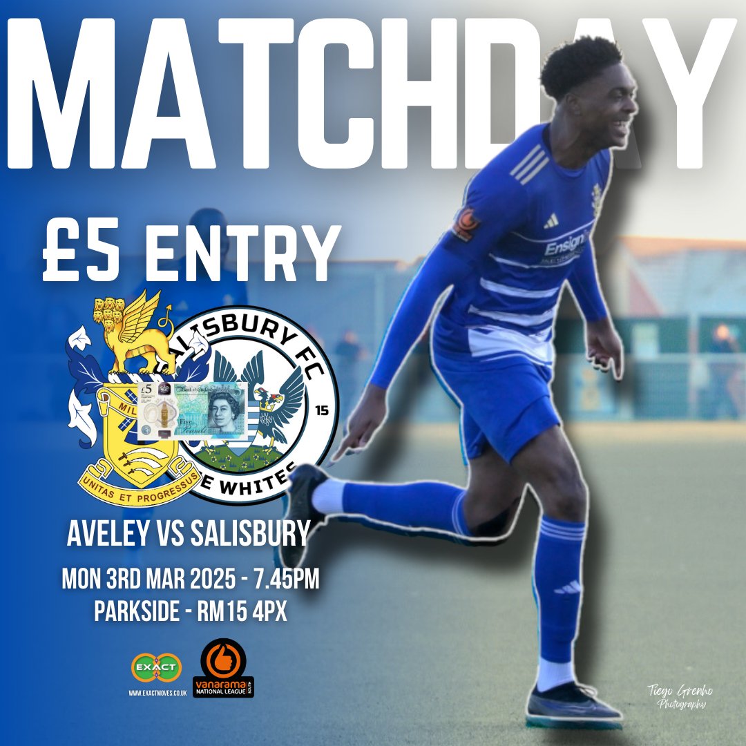 Aveley Football Club (@aveleyfc) on Twitter photo ππππππππ π
π π’π‘πππ¬ π‘ππππ§ ππ’π’π§ππππ ππ’π₯ π πππ©ππ₯!
π Salisbury
β±οΈ 7.45PM Kick Off
ποΈ Parkside, RM15 4PX
ποΈ Available on the door & in advance ‡οΈ
app.fanbaseclub.com/Fan/Tickets/Seβ¦
#BackTheMillers | #TogetherAveley ππππππππ π
π π’π‘πππ¬ π‘ππππ§ ππ’π’π§ππππ ππ’π₯ π πππ©ππ₯!
π Salisbury
β±οΈ 7.45PM Kick Off
ποΈ Parkside, RM15 4PX
ποΈ Available on the door & in advance ‡οΈ
app.fanbaseclub.com/Fan/Tickets/Seβ¦
#BackTheMillers | #TogetherAveley