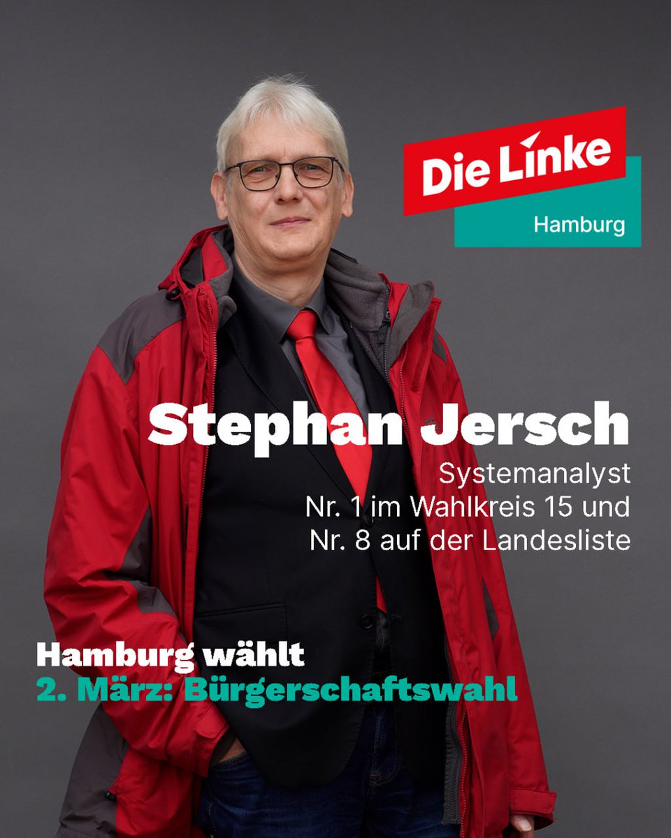Stephan Jersch (@stephanjersch) on Twitter photo Am kommenden Sonntag, den 2. März: Alle zehn Stimmen für eine richtig starke Linke in der Hamburgischen Bürgerschaft ❌️🖊
@dielinkehh <a href="/LINKEBergedorf/">LINKEBergedorf</a> Am kommenden Sonntag, den 2. März: Alle zehn Stimmen für eine richtig starke Linke in der Hamburgischen Bürgerschaft ❌️🖊
@dielinkehh <a href="/LINKEBergedorf/">LINKEBergedorf</a>
