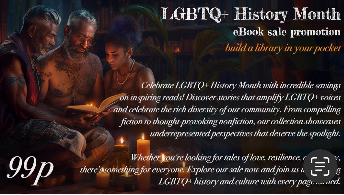 Inkandescent🏳️🌈🏳️⚧️✊🏿✊🏾 (@inkandescentuk) on Twitter photo This incredible #eBook promotion must end March 2d! So please do take advantage and find amazing titles from amazing authors including <a href="/NeilVBartlett/">Neil Bartlett</a> <a href="/Justin_Writer/">Justin David free Palestine 🍉 🏳️🌈🏳️⚧️ 🍉</a> <a href="/nathanevansarts/">Nathan Evans</a> <a href="/Haemosexual/">Mark Antony Ward</a>. #chopchop #LGBTQIAHistoryMonth
bit.ly/40Kl0zi This incredible #eBook promotion must end March 2d! So please do take advantage and find amazing titles from amazing authors including <a href="/NeilVBartlett/">Neil Bartlett</a> <a href="/Justin_Writer/">Justin David free Palestine 🍉 🏳️🌈🏳️⚧️ 🍉</a> <a href="/nathanevansarts/">Nathan Evans</a> <a href="/Haemosexual/">Mark Antony Ward</a>. #chopchop #LGBTQIAHistoryMonth
bit.ly/40Kl0zi