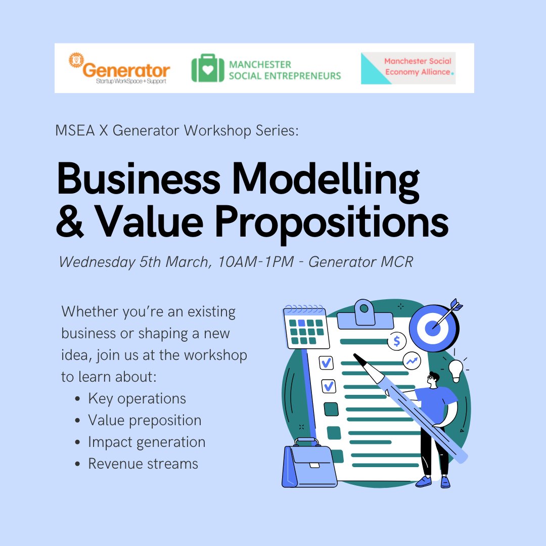 🚀 Announcing our new entrepreneurial workshop series: From Ideas to Impactful Ventures!

Join us at the first workshop of four in the series: 'Business Modelling &amp; Value Propositions'.

Find out more and register here:
eventbrite.co.uk/e/from-ideas-t…