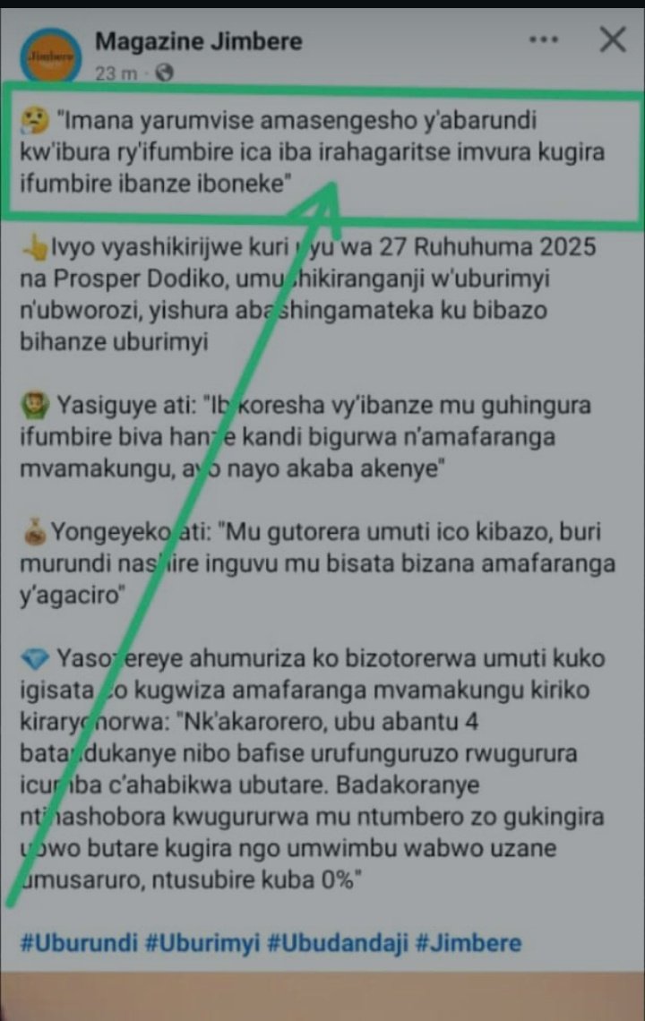 Ko indongozi zacu zimwe zimwe zikomeje kudutanganza!! Cank <a href="/MagazineJimbere/">Jimbere</a> yashikuje? <a href="/Burundi/">Burundi</a> izi nsiguro:" manque de devises, Imana yishuye Amasengesho, ... tuzozivamwo ryari ? Nta solutions alternatives zishoboka?#Retankozi #Parlement 🇧🇮 #Cnddfd #Abatwip