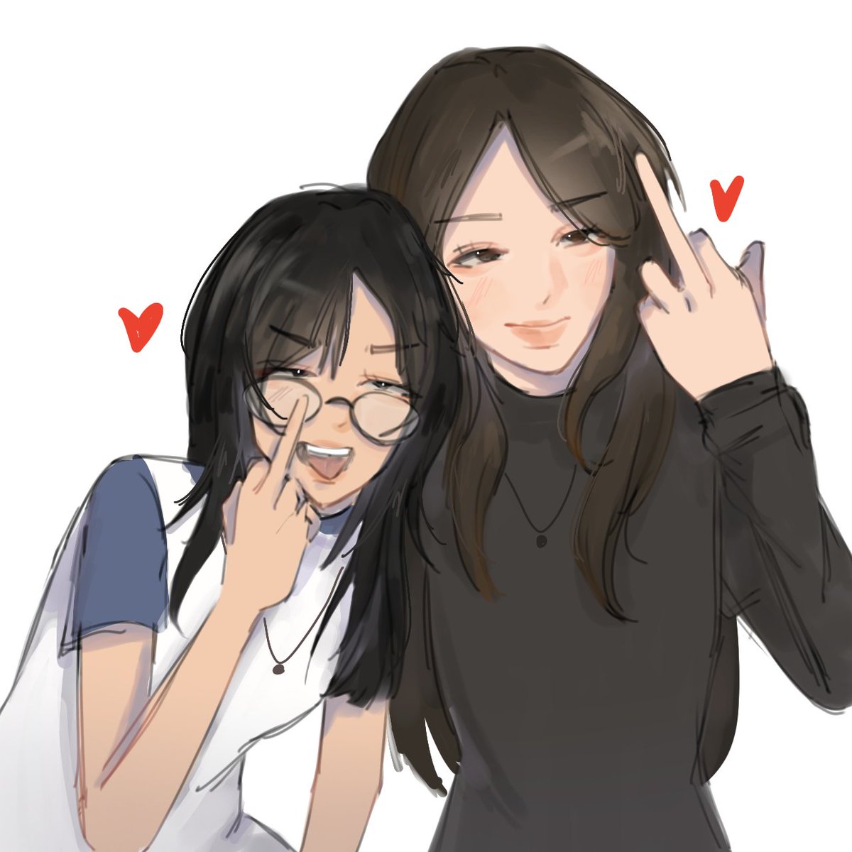 me and her 😳😳