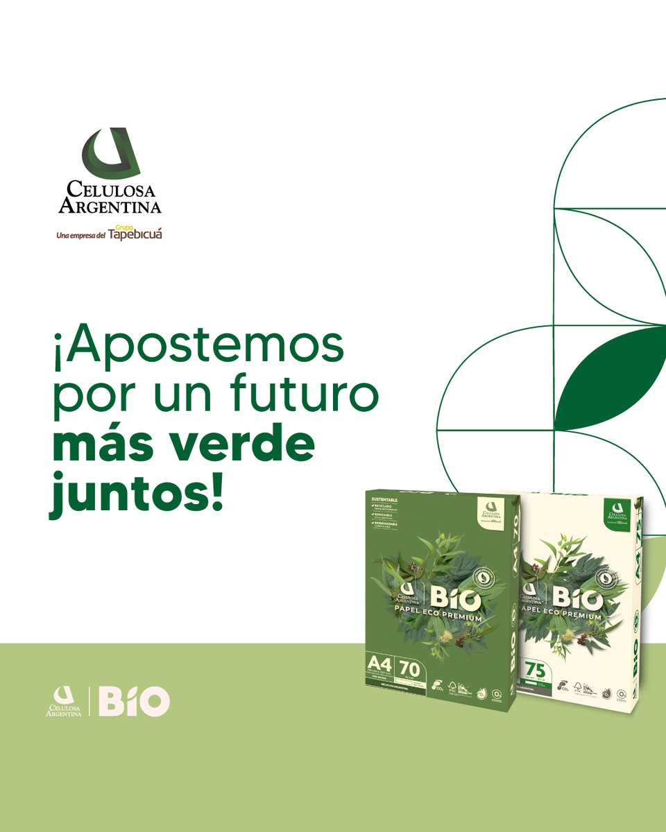 Todos nuestros productos están comprometidos con el planeta💚

Descubrí por qué nuestras resmas BIO son tus aliados perfectos para este 2025.

Este es el momento de apostar por un futuro más sustentable💪🏼

#CelulosaArgentina #Boreal #BIO #Sustentabilidad #CuidemosElPlaneta