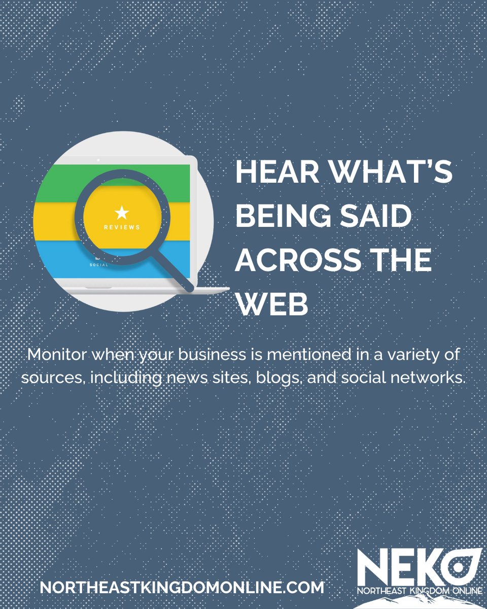 NEKOVermont's tweet image. With Northeast Kingdom Online's Reputation Manager, easily manage and respond to reviews from across the web, from one dashboard. 

Ready to take control of your business's online reputation? Click here to get started 👉 northeastkingdomonline.com/reputation-man…