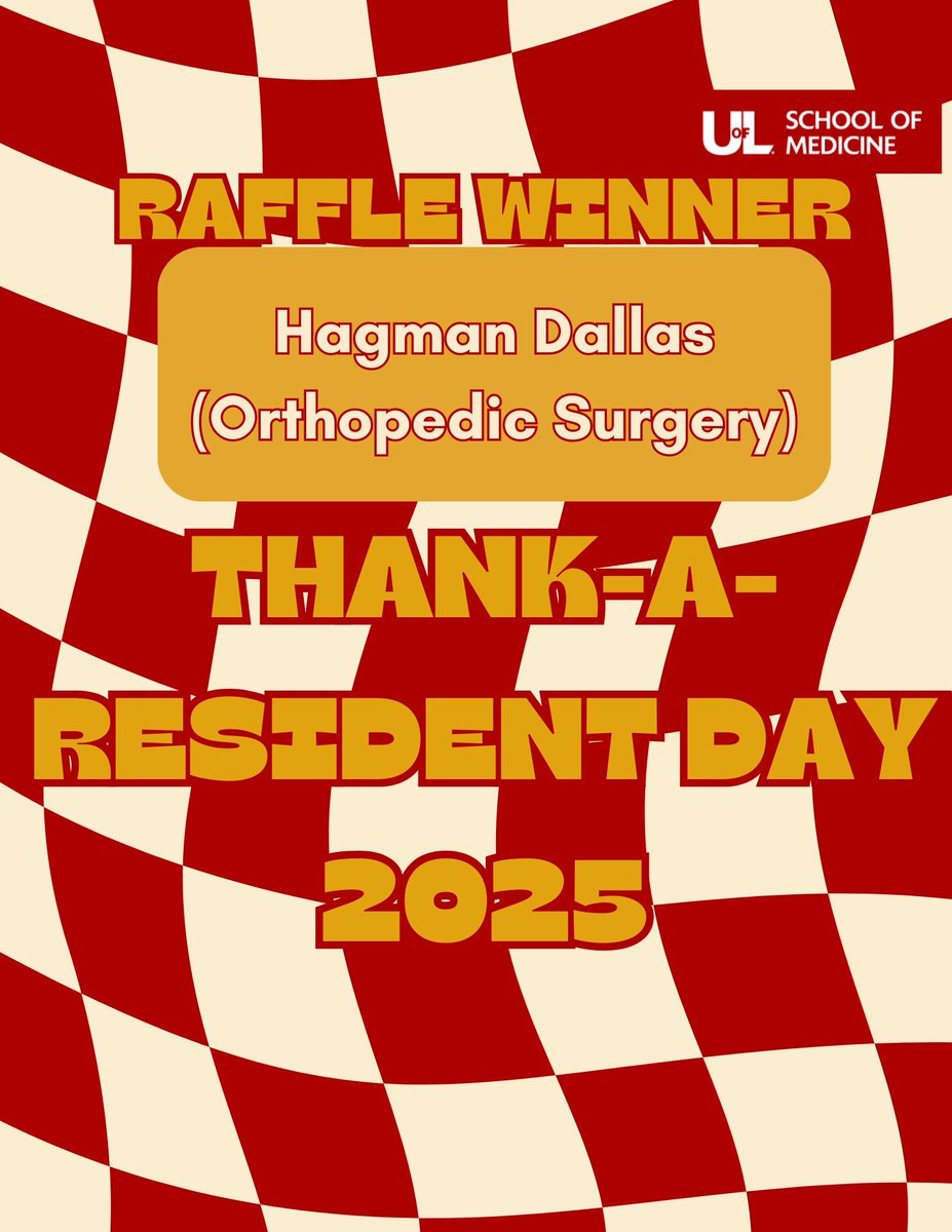 UofL Health Physician Group Recruitment has provided a $100 gift card and some UofL swag for our next winner on #ThankaResidentDay  <a href="/l_ortho/">UofLOrtho</a>