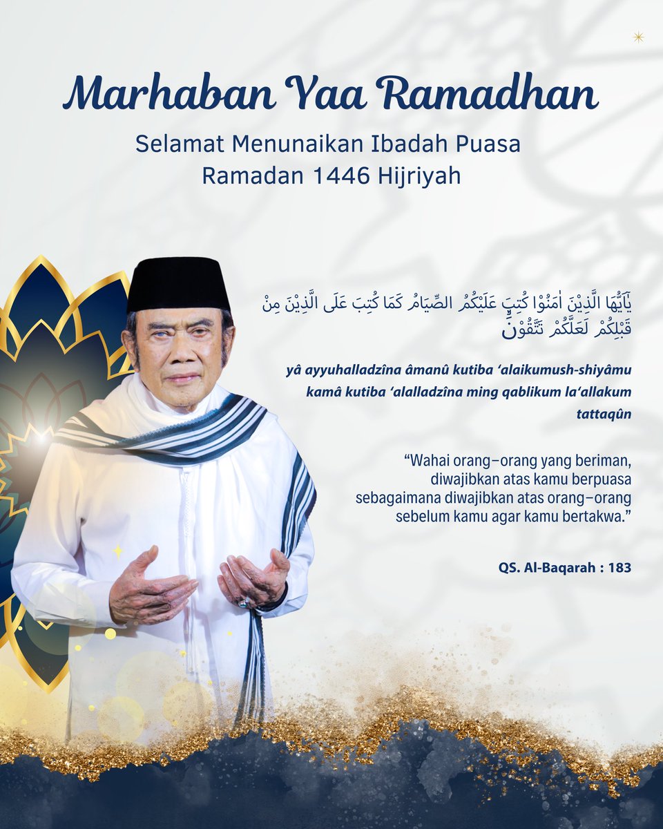 Assalamualaikum Warahmatullahi Wabarakatuh. 
Dengan ini saya mengucapkan selamat menempuh siyāmu Ramadhan 1446 Hijriyah.

Semoga di bulan Ramadhan tahun ini menjadi momentum bagi kita untuk bisa mencapai derajat Taqwa di sisi ALLAH SUBHANAHU WA TA’ALA, Aamiin Allahumma Aamiin.
