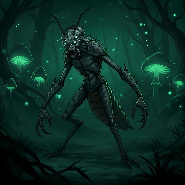 RiklawDesigns's tweet photo. Unveiling my latest creation – a creepy crawly from a bioluminescent forest. Hope those glowing eyes don't haunt your dreams! 

What vibes do you get? Repost if it's your kind of creepy!

Available on 50+ products in RedBubble https://t.co/5gXN5P22eT

#darkfantasy #insectmonster https://t.co/mWHc4jIakn