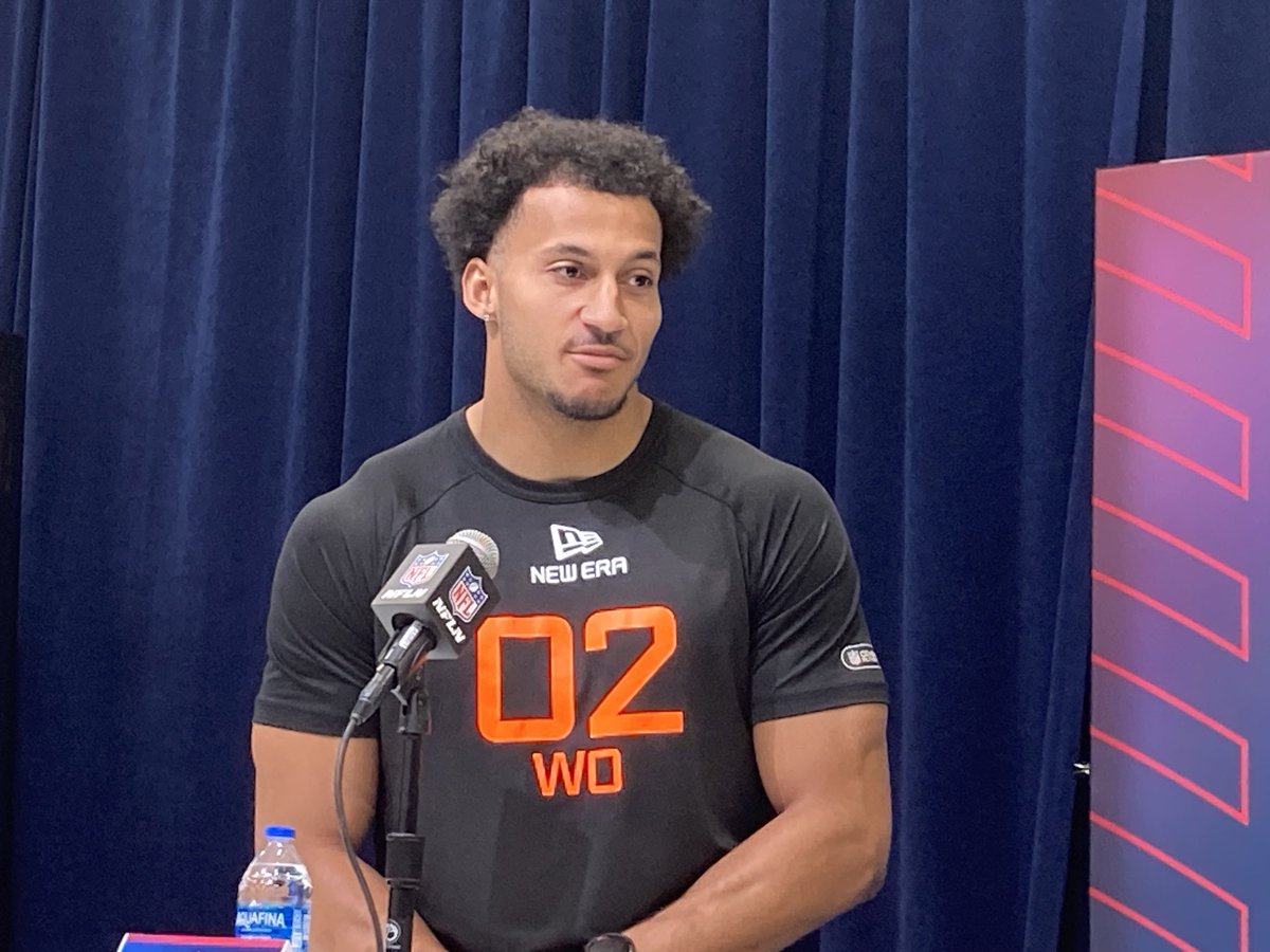 Stanford WR Elic Ayomanor. Canadian. Grew up playing hockey in Alberta, didn’t take up football till 14. Big, outside WR, red zone target, hard worker, smart. Maybe a late 3rd, late 4th round prospect. A young Mack Hollins type, with shoes.