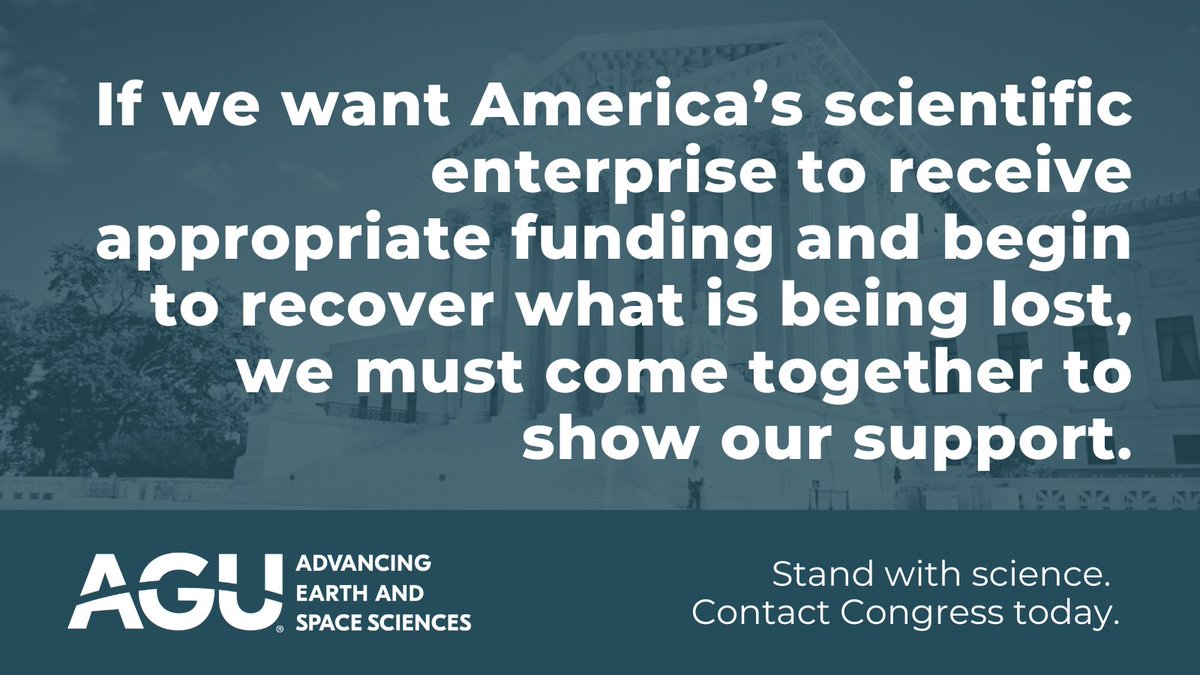 theAGU's tweet image. 📢 Take action for science! @AGUSciPolicy helps you advocate for scientific funding and connect with policymakers. Your voice matters!

➡️ Learn how to get involved: lite.spr.ly/60091xUL

#SciencePolicy #ActForScience #AGUMembers