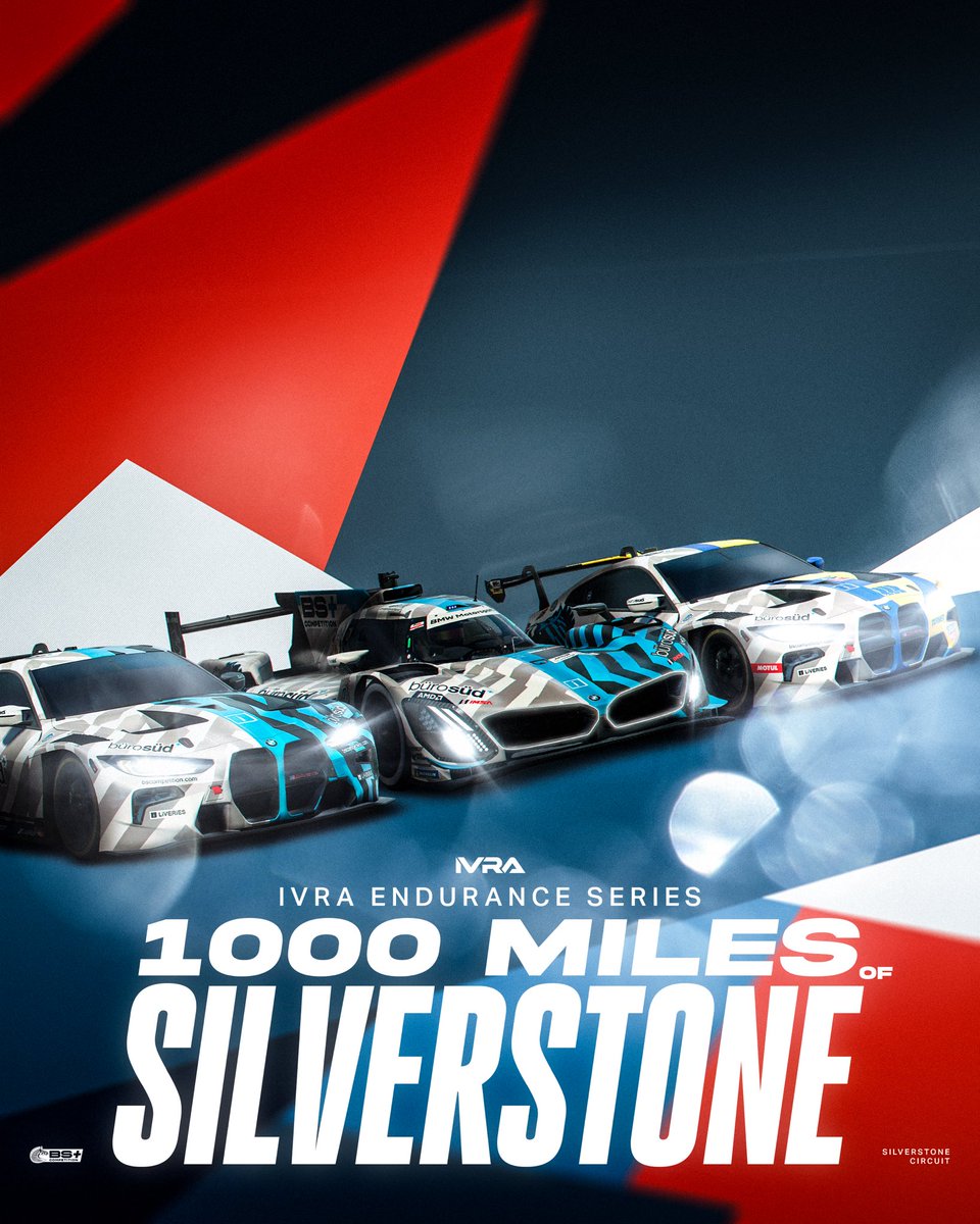 🔵⏱️ Endurance time! On Saturday, we're hitting the track in the IVRA Endurance Series at Silverstone! 🇬🇧

Our line-ups:
🏎️ #89 Owen Caryl &amp; Will Murdoch
🏎️ #289 Elias Raikaa &amp; Ruben Bonga
🏎️ #295 BS+TURNER Oskari Rinne &amp; Phil Denes

Let’s go for a strong race! 🦓