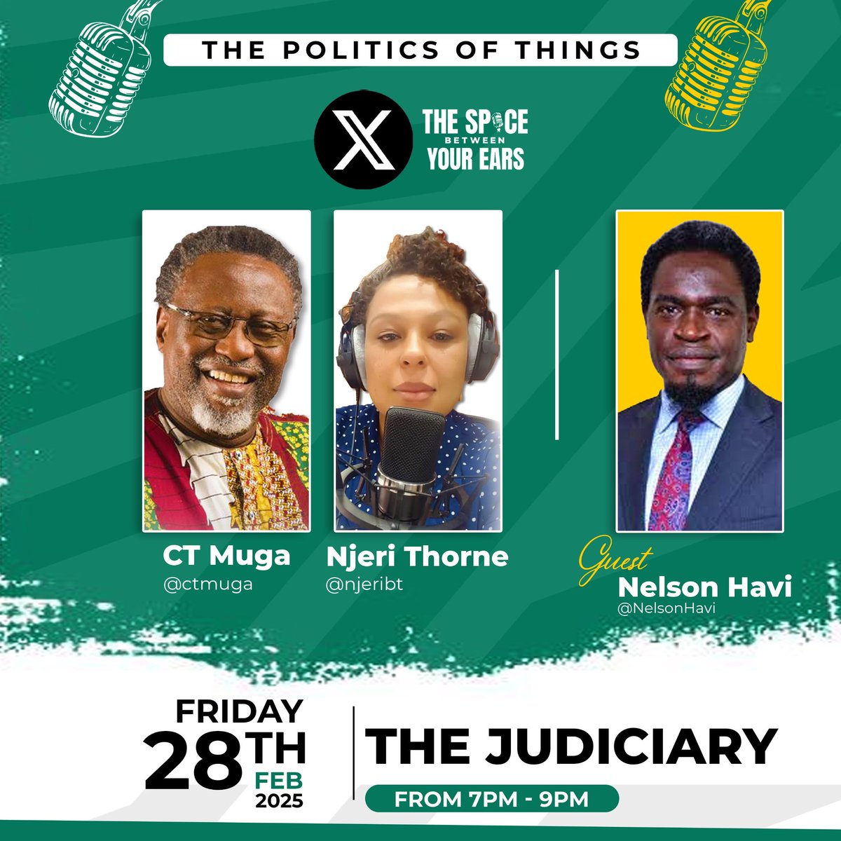 TERRYHILLARY™🌹 (@terry254_) on Twitter photo <a href="/NelsonHavi/">Nelson Havi</a> has recently launched an attack against the supreme court and it's judges.
Tonight from 7PM to 9PM, He joins <a href="/NjeriBt/">Njeri Thorne</a> and <a href="/ctmuga/">CHARLES T MUGA</a> for an exclusive X Space discussion on THE JUDICIARY
Join the conversation and gain insights from top legal minds! <a href="/NelsonHavi/">Nelson Havi</a> has recently launched an attack against the supreme court and it's judges.
Tonight from 7PM to 9PM, He joins <a href="/NjeriBt/">Njeri Thorne</a> and <a href="/ctmuga/">CHARLES T MUGA</a> for an exclusive X Space discussion on THE JUDICIARY
Join the conversation and gain insights from top legal minds!