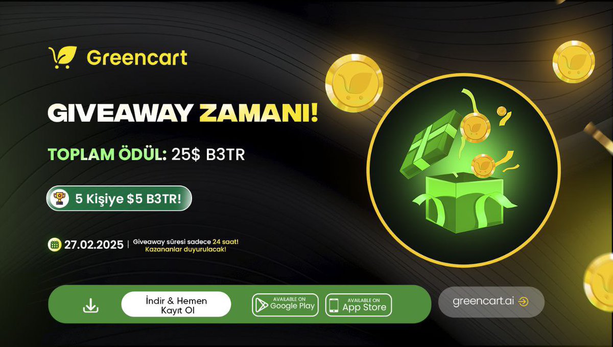 π¨π³ πππ π«πππ π΄πππ β (@al_thedefimaxi) on Twitter photo π Giveaway π
π 25 $USDT π₯
βοΈRulesβοΈ
1οΈβ£ LIKEβ€οΈ- RT π
2οΈβ£ Follow <a href="/greencart_vet/">Green Cart</a>
3οΈβ£ Comment β#Greencartβ
β24 Hoursπ₯ π Giveaway π
π 25 $USDT π₯
βοΈRulesβοΈ
1οΈβ£ LIKEβ€οΈ- RT π
2οΈβ£ Follow <a href="/greencart_vet/">Green Cart</a>
3οΈβ£ Comment β#Greencartβ
β24 Hoursπ₯